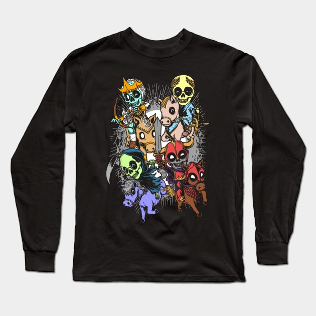 4 horsemen Long Sleeve T-Shirt by doodledraw